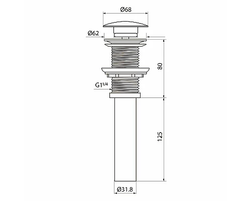 Заказать Донный клапан Point PN000Z1BM Черный матовый в магазине сантехники Santeh-Crystal.ru