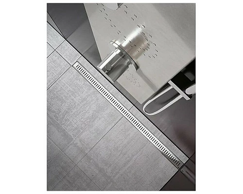 Купить Душевой лоток Ravak Zebra OZ 105 X01393 с решеткой Хром в магазине сантехники Santeh-Crystal.ru