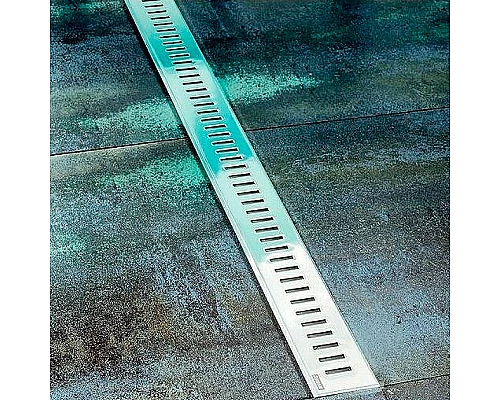 Купить Душевой лоток Ravak Zebra OZ 105 X01393 с решеткой Хром в магазине сантехники Santeh-Crystal.ru