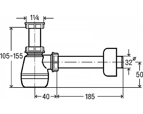 Купить Бутылочный сифон Viega 120337 Белый в магазине сантехники Santeh-Crystal.ru