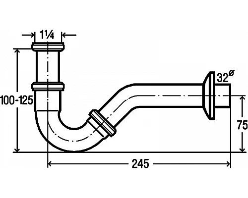 Приобрести Сифон Viega 103781 Хром в магазине сантехники Santeh-Crystal.ru