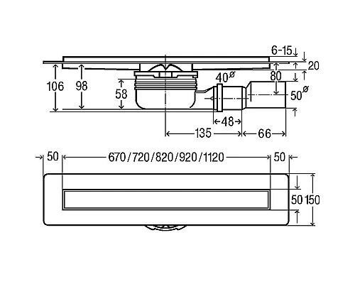 Заказать Душевой лоток Viega Advantix 1000 ER10 4983.10 753184 с решеткой Нержавеющая сталь в магазине сантехники Santeh-Crystal.ru