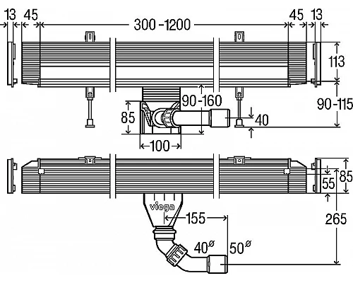 Купить Душевой лоток Viega Advantix Vario 4967.10 736552 без решетки в магазине сантехники Santeh-Crystal.ru