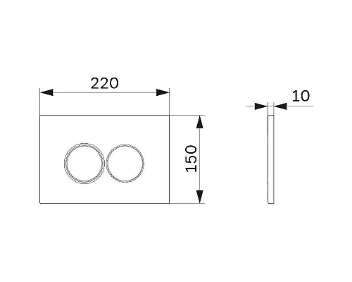 Приобрести Клавиша смыва AM.PM Pro С L I070138 Черная матовая в магазине сантехники Santeh-Crystal.ru