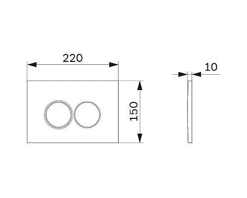 Приобрести Клавиша смыва AM.PM Pro С L I070151 Хром глянцевый в магазине сантехники Santeh-Crystal.ru