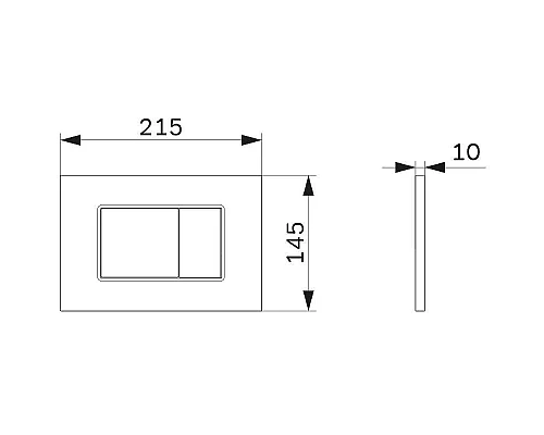 Приобрести Клавиша смыва AM.PM Pro С S I070201 Белая глянцевая в магазине сантехники Santeh-Crystal.ru