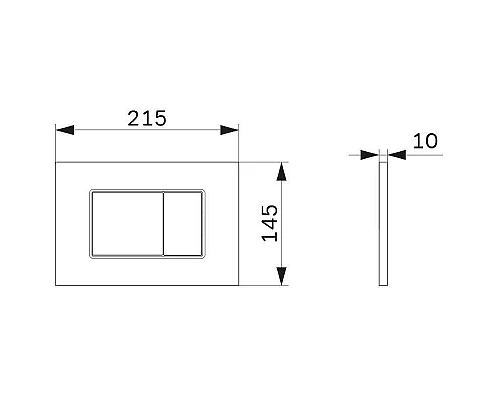Заказать Клавиша смыва AM.PM Pro С S I070231 Хром матовый в магазине сантехники Santeh-Crystal.ru