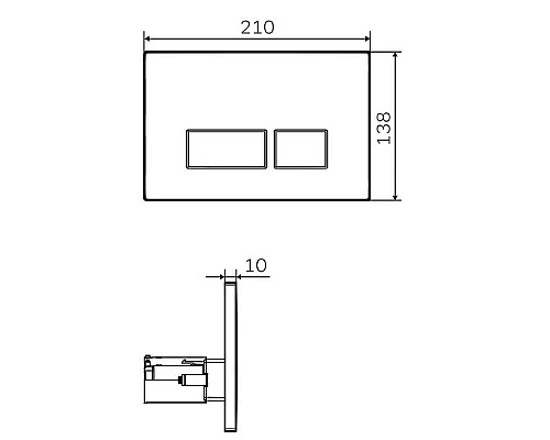 Приобрести Клавиша смыва AM.PM Pro S I047038 Черная матовая в магазине сантехники Santeh-Crystal.ru