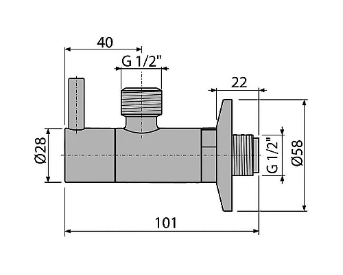 Купить Запорный вентиль Alcaplast ARV003 угловой Хром в магазине сантехники Santeh-Crystal.ru
