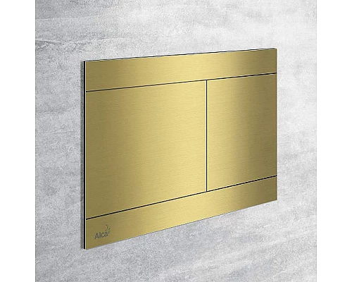 Приобрести Клавиша смыва Alcaplast FUN-BRASS Матовое золото в магазине сантехники Santeh-Crystal.ru
