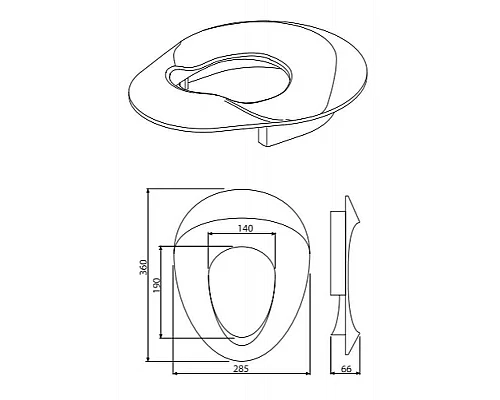 Купить Детское сиденье для унитаза Alcaplast A68 Белое в магазине сантехники Santeh-Crystal.ru