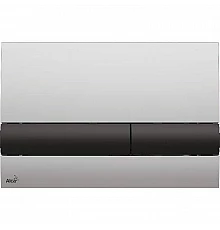 Клавиша смыва Alcaplast Basic M1712-8 Хром матовый Черная