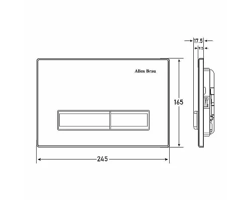 Заказать Клавиша смыва Allen Brau Fantasy 9.20003.MG Сатин в магазине сантехники Santeh-Crystal.ru
