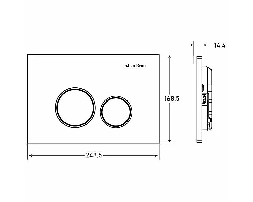 Купить Клавиша смыва Allen Brau Infinity 9.20006.BN Сталь браш в магазине сантехники Santeh-Crystal.ru