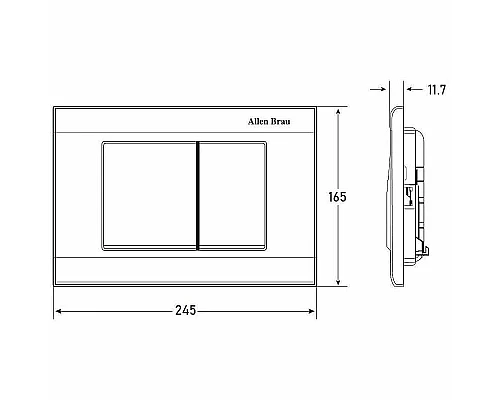 Приобрести Клавиша смыва Allen Brau Liberty 9.20002.MG Сатин в магазине сантехники Santeh-Crystal.ru