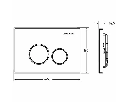 Заказать Клавиша смыва Allen Brau Priority 9.20001.00 Хром в магазине сантехники Santeh-Crystal.ru