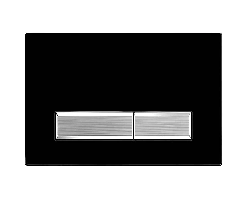 Купить Клавиша смыва Aquatek Slim KDI-0000026 Черная матовая Никель в магазине сантехники Santeh-Crystal.ru