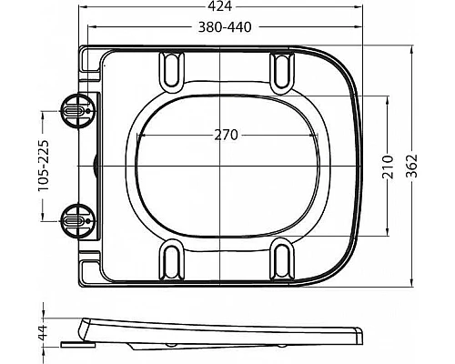 Заказать Сиденье для унитаза BelBagno Alpina BB309SC Белое с микролифтом в магазине сантехники Santeh-Crystal.ru