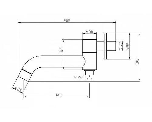 Заказать Излив для смесителя BelBagno Ancona ANCONA-BCA-CRM Хром в магазине сантехники Santeh-Crystal.ru