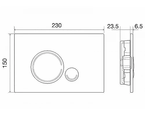 Купить Клавиша смыва BelBagno Sfera BB017-SR-NERO.M Черная матовая в магазине сантехники Santeh-Crystal.ru