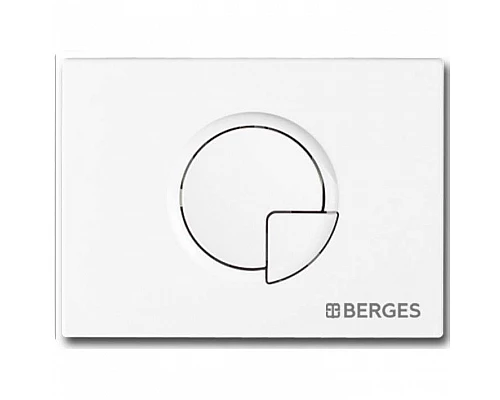 Заказать Клавиша смыва Berges Novum R1 040021 Белая в магазине сантехники Santeh-Crystal.ru
