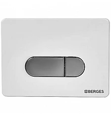Клавиша смыва Berges Novum D7 040037 Хром Белая