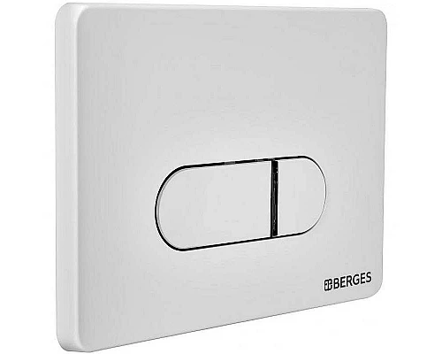 Заказать Клавиша смыва Berges Novum D4 040034 Soft Touch Белая в магазине сантехники Santeh-Crystal.ru