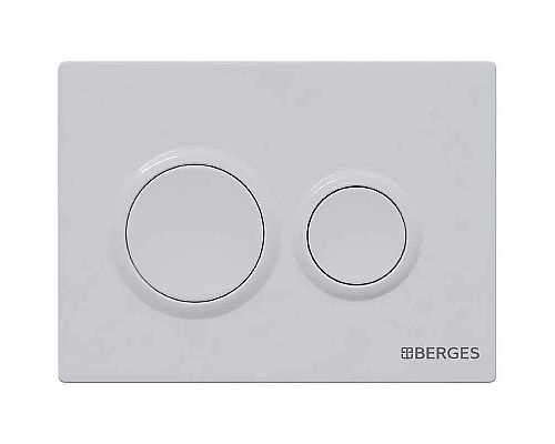 Купить Клавиша смыва Berges Novum O1 040061 Белая в магазине сантехники Santeh-Crystal.ru