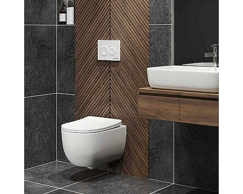 Купить Клавиша смыва Berges Novum O1 040061 Белая в магазине сантехники Santeh-Crystal.ru