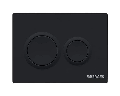 Заказать Клавиша смыва Berges Novum O5 040065 Soft Touch Черная в магазине сантехники Santeh-Crystal.ru