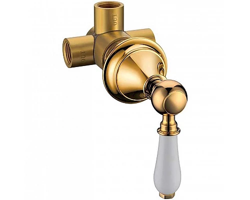 Купить Переключатель потоков Boheme Imperiale 623 для душа Золото в магазине сантехники Santeh-Crystal.ru