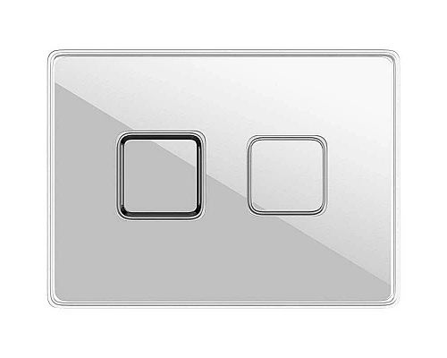 Приобрести Клавиша смыва Cersanit Accento Square 63530 Белая глянцевая стекло в магазине сантехники Santeh-Crystal.ru