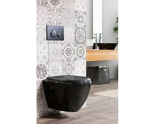 Приобрести Клавиша смыва Creavit Spa GP7002.02 Черная в магазине сантехники Santeh-Crystal.ru