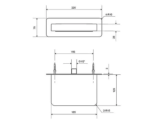 Купить Излив для смесителя Excellent Krotos AREX.8025BL Черный в магазине сантехники Santeh-Crystal.ru