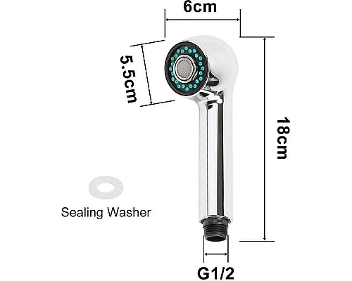 Купить Душевая лейка для кухонного смесителя Frap F26 Хром в магазине сантехники Santeh-Crystal.ru