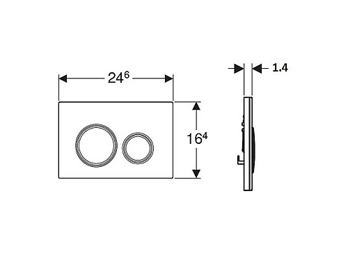 Купить Клавиша смыва Geberit Sigma 21 115.884.SI.1 Белая Хром в магазине сантехники Santeh-Crystal.ru