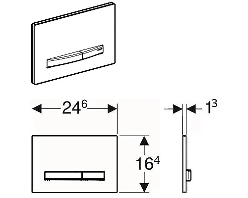 Купить Клавиша смыва Geberit Sigma 50 115.671.DW.2 Черный в магазине сантехники Santeh-Crystal.ru