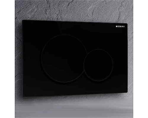 Купить Клавиша смыва Geberit Sigma 01 115.770.DW.5 Черная глянцевая в магазине сантехники Santeh-Crystal.ru