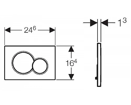 Купить Клавиша смыва Geberit Sigma 01 115.770.DW.5 Черная глянцевая в магазине сантехники Santeh-Crystal.ru