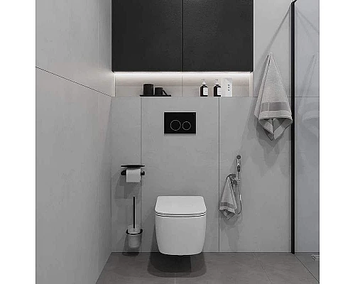 Приобрести Клавиша смыва Iddis Unifix UNI03BCi77 Черная в магазине сантехники Santeh-Crystal.ru