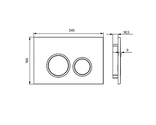 Приобрести Клавиша смыва Iddis Unifix UNI03BCi77 Черная в магазине сантехники Santeh-Crystal.ru
