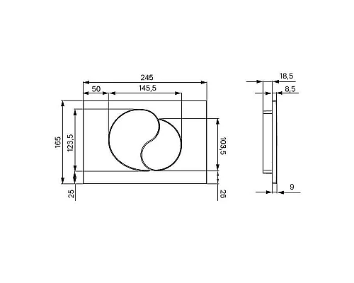 Заказать Клавиша смыва Iddis Unifix UNI02MBi77 Черная в магазине сантехники Santeh-Crystal.ru