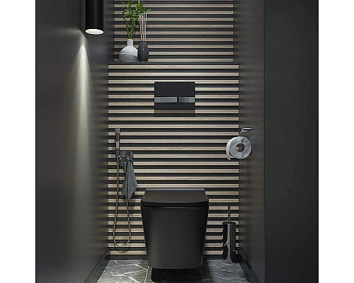 Приобрести Клавиша смыва Iddis Unifix UNI06BCi77 Черная матовая Хром в магазине сантехники Santeh-Crystal.ru