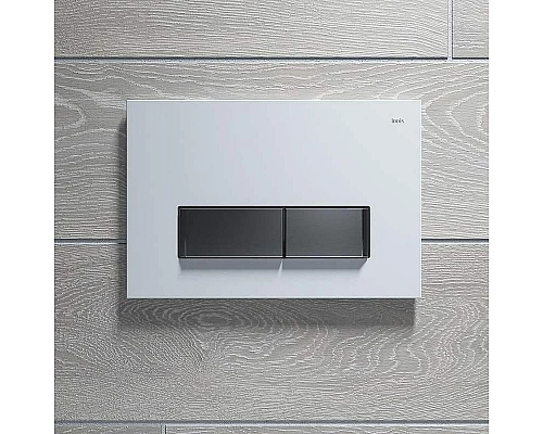 Купить Клавиша смыва Iddis Uniglass UNG02WCi77 Белая Хром в магазине сантехники Santeh-Crystal.ru