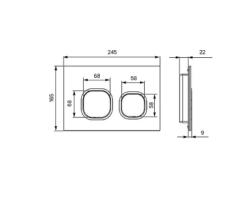 Купить Клавиша смыва Iddis Uniglass UNG01GWi77 Белая в магазине сантехники Santeh-Crystal.ru