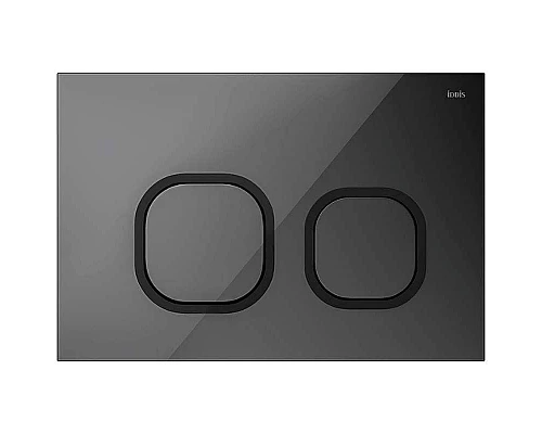 Приобрести Клавиша смыва Iddis Uniglass UNG01GBi77 Черная в магазине сантехники Santeh-Crystal.ru