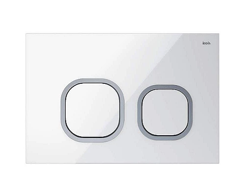 Приобрести Клавиша смыва Iddis Uniglass UNG01WCi77 Белая Хром в магазине сантехники Santeh-Crystal.ru