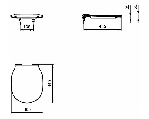 Заказать Сиденье для унитаза Ideal Standard Connect Air E036601 Белое с микролифтом в магазине сантехники Santeh-Crystal.ru