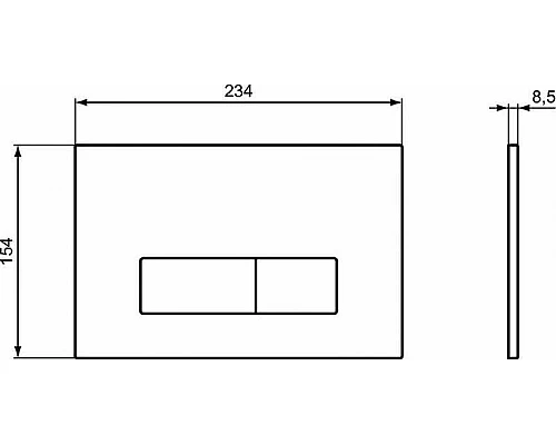 Заказать Клавиша смыва Ideal Standard Oleas P2 R0119AA Хром в магазине сантехники Santeh-Crystal.ru