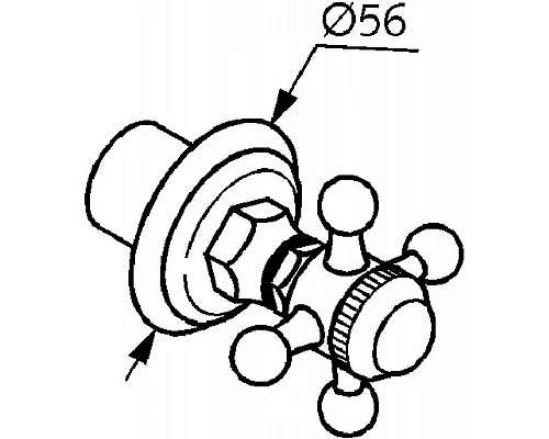 Приобрести Переключатель потоков Kludi Adlon 518450520 Хром в магазине сантехники Santeh-Crystal.ru